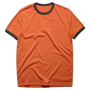 Camiseta Ringer de Algodón 100% de Primera Calidad, Impresión de Logotipo Personalizado, Bordado, Hombros Caídos, Corte Holgado, Ajuste Delgado, Camisetas de Hombre con Contraste - Product Image 4