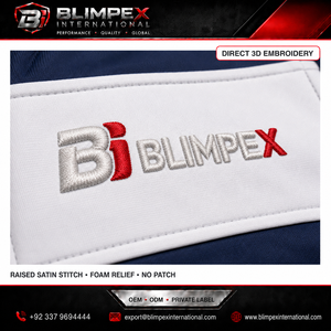 เสื้อแจ็คเก็ตบอมเบอร์ผู้ชาย BLIMPEX สีกรมท่า-ขาว ระบายอากาศได้ดี ผ้าวอร์สเตด ซิปด้านหน้า คอตั้ง สไตล์สปอร์ต เหมาะสำหรับใส่ในฤดูใบไม้ร่วง - Product Image 3
