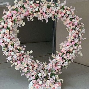 Arche de mariage en forme de cœur, mur de fleurs, décorations de scène pour événements et fêtes, fournitures de toile de fond pour Noël - Product Image 2
