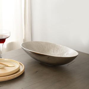 Nouveauté Bol Fait Main 21cm Design Minimaliste Finition Polie Plat de Service Intérieur Blanc - Product Image 5