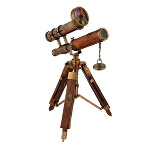 Télescope nautique d'inspiration navigale, objet de collection pour vitrines nautiques, décoration côtière et décors sur le thème de l'océan - Product Image 5