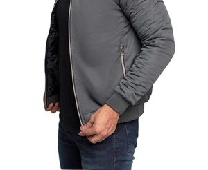 2025 nueva moda Reversible béisbol Bomber Zip Up chaquetas hombres Casual suelto bordado satén tela con capucha cuello ropa al aire libre - Product Image 3