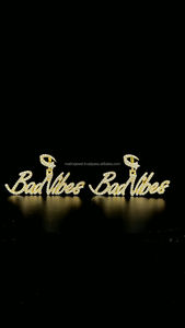 Iced Out Sterling Silver 925 Custom Letter Name Collar Charm With Custom Bail Moissanite Diamond icy Pendant - Product Image 2