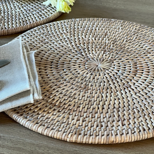 Premium Round Rattan <b>Placemat</b> - 25cm 35cm Handcrafted Woven <b>Table</b> Accessory Made in Vietnam - Product Image 5