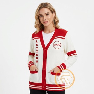 GREEK TREASURES Cardigan d'hiver personnalisé en acrylique Delta avec appliques brodées, col en V, respirant, pour femmes de la sororité Sigma - Product Image 3