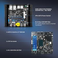 Mini PC CWWK N150 Firewall con 2x 2.5GbE LAN, 2x 10GbE RJ45, DDR5, NVMe, dispositivo OPNsense, micro PC S7 Pro, miniordenador