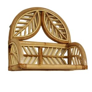 Aesthetic Rainbow Rattan <b>wall</b>-<b>mounted</b> <b>shelf</b> 1-Tier Bamboo Floating Rack Home Kids Nursery Decorative Toy Book Storage <b>Shelf</b> - Product Image 1