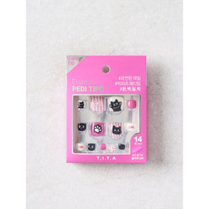 Daiso Korea Beauty Line 14 pz Titapress Pedi punte rosa per la cura della pelle del piede - Product Image 1