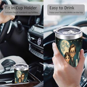 Stainless Steel Tumbler 20oz Double Wall Insulated Travel Mug With Custom Art Design For <b>Coffee</b> Tea - Product Image 4