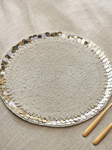 NeedleworkBest Seller Handmade <b>Beaded</b> <b>Placemats</b> and Indian Style Custom Table Decor Handmade - Product Image 4