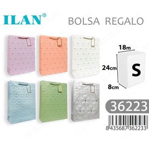 Bolsa de regalo ILAN 18x24x8cm tamaño S con asa para fiestas y eventos - Product Image 1