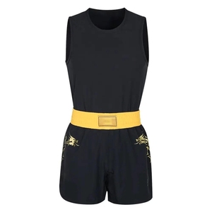 Tenue de boxe de haute qualité pour hommes, ensemble maillot et short personnalisés par sublimation, vêtements d'entraînement légers pour le combat - Product Image 4