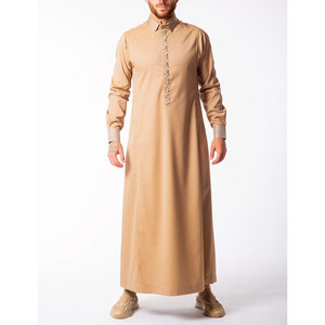 <b>Men</b> Juba Traditional Muslim Clothing Long Length Islamic Robe Comfortable Breathable Loose Fit Modest Design - Product Image 1