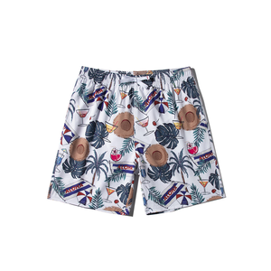 Shorts de plage à imprimé palmier pour hommes, maillots de bain tropicaux légers, collection été, vente en gros OEM, directement de l'usine - Product Image 6