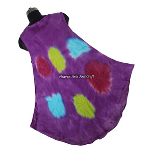 Robe longue d'été en rayonne douce tie-dye pour femme, style parapluie, colorée, très tendance - Product Image 4