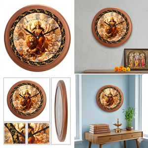 Horloge murale personnalisée Maa Durga avec impression pour le salon, le temple et la décoration de la salle de prière, cadeau pour la fête des mères - Product Image 2