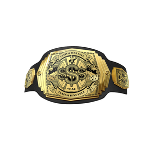 Ceinture de championnat personnalisable avec texte et année, ceinture premium or et noir pour collectionneurs, fans de sport et événements spéciaux - Product Image 1
