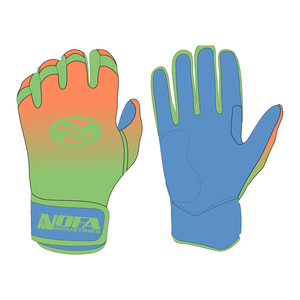 Gants de frappeur de baseball en cuir véritable Pro, ambidextres, fermeture à boucle, rembourrés, respirants, antidérapants, personnalisables - Product Image 1