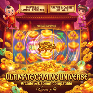 Máquina de Juego Arcade Pao Zhu Fa Fa, Operada con Monedas, Multijugador, Enchufe Universal, Material Plástico, Juego LUCK - Product Image 1