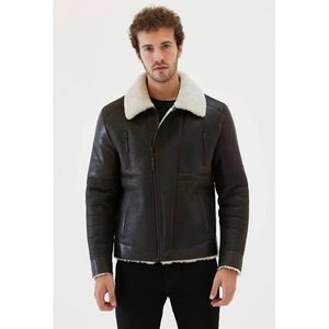 Vêtements d'extérieur en cuir véritable pour hommes, vente en gros, veste de motard de qualité supérieure, fabricant OEM ODM, meilleur prix - Product Image 6