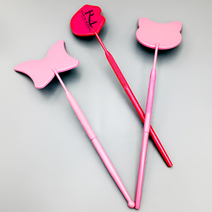 Pink 3 Different Shape <b>Makeup</b> <b>Mirror</b> Customized Dark Pink And <b>Light</b> Pink Powder Color Eyelash <b>Mirror</b> - Product Image 6