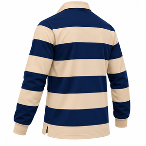 High Quality <b>Men</b> Long Sleeve Rugby <b>Shirt</b> Classic Striped Jersey Collar Golf <b>Shirt</b> Custom <b>Mens</b> Casual Long Sleeve Rugby <b>Shirt</b> - Product Image 6