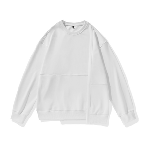 Sweat-shirt à capuche décontracté 320g en molleton épais 100% coton, coupe oversize respirante, motif uni - Product Image 5