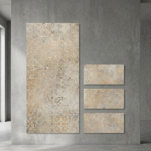 Pierre de luxe marron foncé 6000*1200mm Carrelage de sol en porcelaine émaillée de grande taille Sculpture de surface hautement brillante Fini 60x120cm Extérieur - Product Image 1