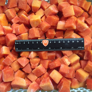 Vietnam KMI Brand 10kg Frozen Papaya Cubes/<b>Diced</b> Premium IQF Tropical Fruit Vacuum Pack Bulk Supplier - Product Image 1