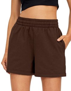 Shorts de sport décontractés pour femmes, taille haute, élastiques, respirants, avec imprimé dessin animé, couleur délavée, style jupe-short, pour l'été - Product Image 1