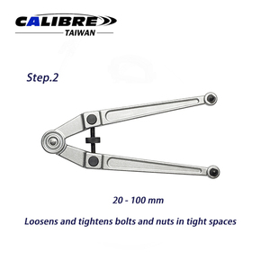 TAIWAN CALIBRE 20-100 mm Adjustable Pin-Tyoe Face <b>Spanner</b> Wrench Set - Product Image 5