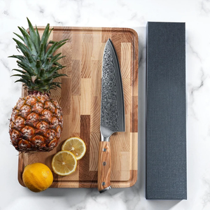 Couteau de Chef Damas Haut de Gamme LEGACY BLADES, Couteau de Cuisine Artisanal Premium avec Manche en Bois, Fournitures pour Restaurants et Hôtels - Product Image 4