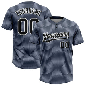 Camiseta de Béisbol Sublimada Personalizada con Estampado Geométrico Azul Marino, Unisex, Transpirable, de Manga Corta, para Softbol - Product Image 4