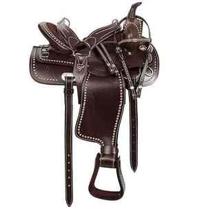 Silla de Montar Inglesa de Alta Calidad Hecha a Mano con Sintético Premium para Carreras de Barriles y Senderismo Ecuestre, Asiento de Madera de Tamaño Personalizado - Product Image 2