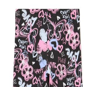 Girls' <b>Black</b> Cotton <b>Leggings</b> Elastic Waist Elastane Soft Stretch Slim Fit <b>Kids</b> Everyday Casual Summer Pants Standard Size - Product Image 6