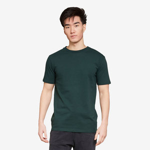 เสื้อยืดคอกลมแขนสั้นผู้ชายผ้าฝ้าย 100% ทรงปกติ ไม่เป็นขุย สไตล์สมาร์ทแคชชวล  สีพื้น  รับสกรีนโลโก้ - Product Image 3