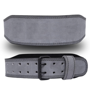 Cinturón de Gimnasio de la Mejor Calidad, Color Gris, 6 mm de Grosor, Cinturones de Entrenamiento para Levantamiento de Pesas con Hebilla Resistente - Product Image 1