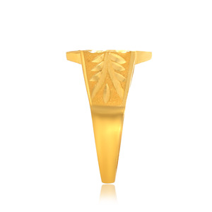 Anillo de Sello para Hombre en Oro Amarillo de 18K, Diseño Cuadrado Clásico Grabado, Joyería Fina para Bodas y Fiestas - Product Image 3
