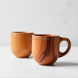 Handmade Stylish <b>Wooden</b> Ceramic Cup Durable and Eco-Safe Drinkware <b>for</b> <b>Tea</b> Coffee and Gifting - Product Image 2