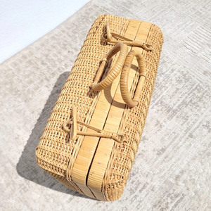 Rattan travel <b>box</b> basket vintage <b>suitcase</b> luggages premium quality suit cases for traveling - Product Image 4