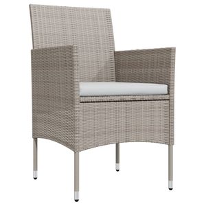 Conjunto de Comedor de Jardín en Beige y Negro, Muebles de Patio Elegantes para Entretenimiento al Aire Libre - Product Image 3