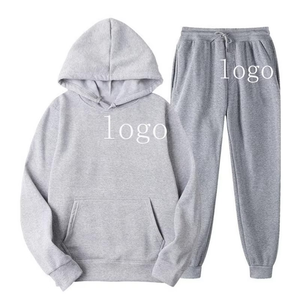 Custom-Made Men's Two-Piece Hooded Pullover Sweatshirt <b>Sweatpants</b> <b>Set</b> Custom logo 100% Cotton Knitted Fabric Hoodie <b>Set</b> - Product Image 4
