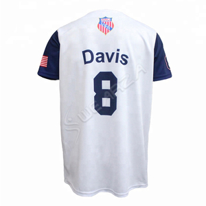 Maillot de baseball sublimé de haute qualité pour joueur professionnel, fabriqué aux États-Unis, à vendre. Nom, numéro et logo brodés personnalisés. - Product Image 3