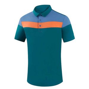 Men's Color Blocked <b>Polo</b> Shirt Short Sleeve Regular Fit Breathable Knitted 100% Polyester Casual Style Blue <b>White</b> Light Blue - Product Image 4