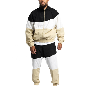 Nouvelle Collection : Ensemble Coupe-Vent Zippé Personnalisable avec Logo, Manches Longues, Panneaux, Respirant, Unisexe, Survêtement Froissé Style Streetwear – Vente en Gros - Product Image 2