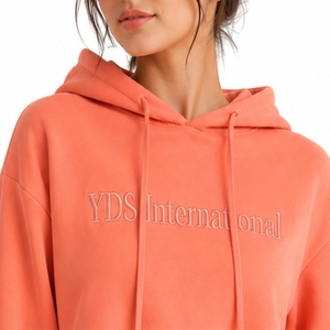 Custom Women's Crop Hoodie Shorts Set Comfort Fit Custom Made Bulk Orders Premium Activewear Set Premium Quality For Women <b>Wear</b> - Product Image 4