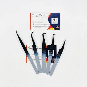 Somofy Enterprises Eyelash Tweezers Stainless Steel Precision Anti-Static Durable Smooth Tip 10mm Custom Logo Box - Product Image 5