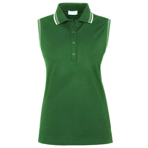 Camiseta sin Mangas para Mujer, Verde Sólido, Spandex Lavado, Secado Rápido, para Golf, Deporte, Casual - Product Image 1