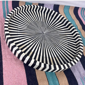 Bandeja de servicio con incrustaciones de hueso artesanal de exportador indio para mesa de centro o cocina y exhibición de tocador disponible en suministro al por mayor - Product Image 4