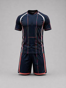 Diseña Tu Propio Uniforme de Fútbol Personalizado de Alta Calidad para Hombre Adulto, Conjunto con Relieve, 100% Poliéster Transpirable, Cuello en V, Manga Corta - Product Image 2